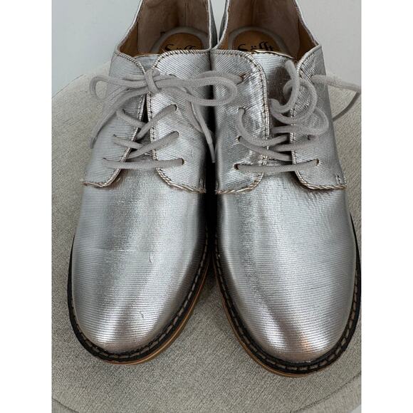 Sofft Salerno Silver Platform Loafer Lace Up Oxford NWOB 8 - Picture 11 of 12